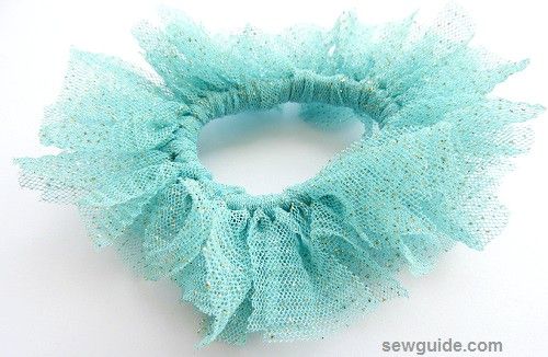 hacer srunchies de tela casera