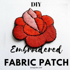 tutorial de bricolaje parche de tela bordada