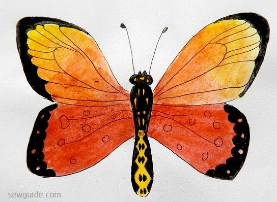 diseño de mariposa para bordar
