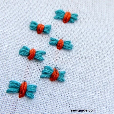 puntada de cadena de mariposa