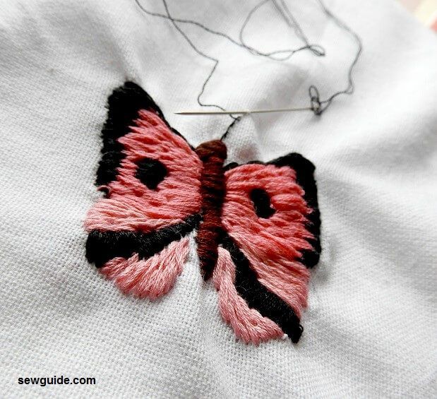 cómo hacer bordados de mariposas