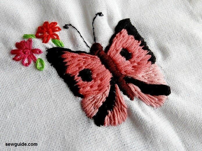 bordado de mariposas