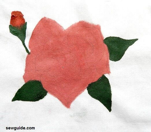 como pintar una rosa simple