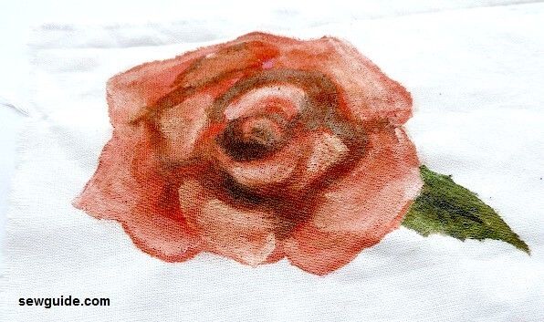 como pintar una rosa en tela para principiantes