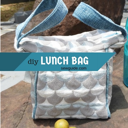 bolsa de almuerzo de tela diy