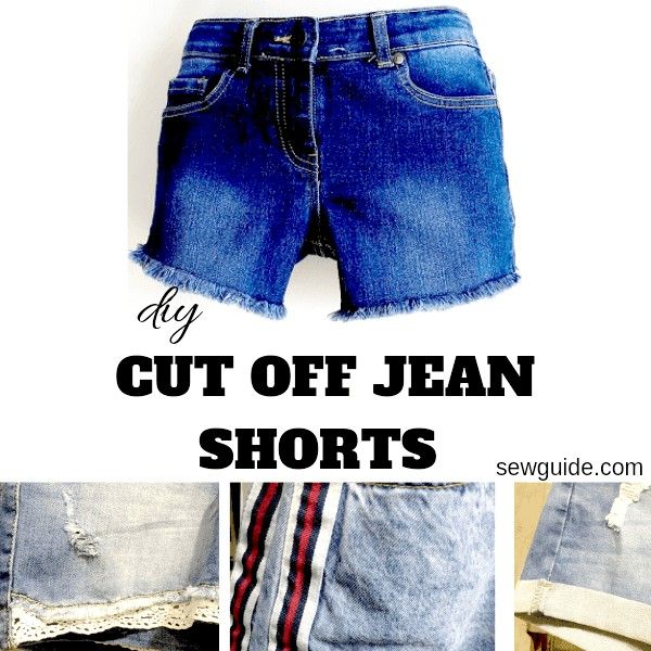 pantalones cortos de jean cortados diy