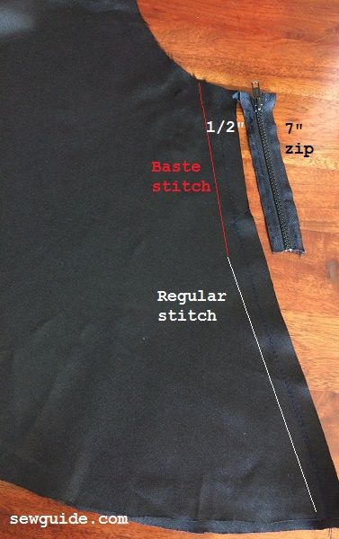 patrón de costura de falda skater