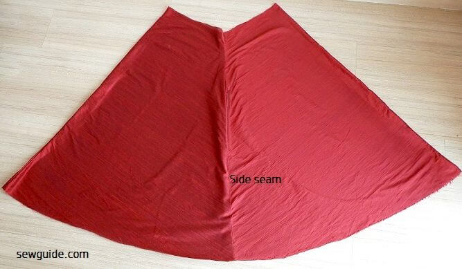 Cómo coser un tutorial diy de falda larga acampanada
