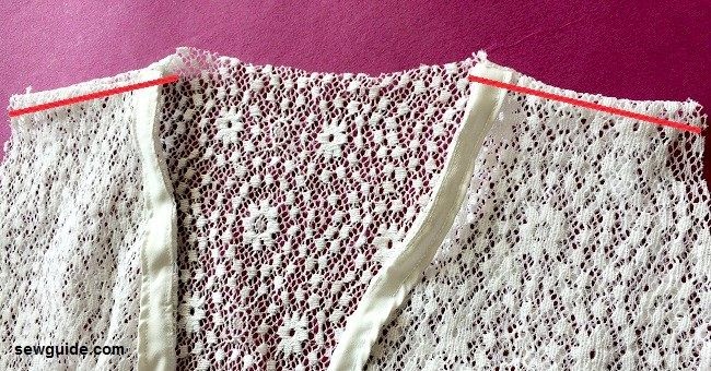 coser un chaleco de encaje 