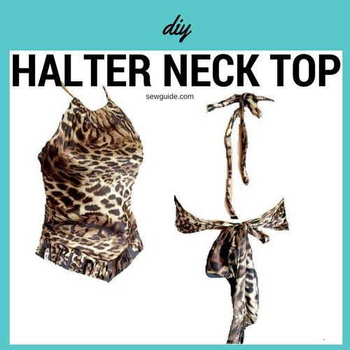 patrón de bricolaje superior de cuello halter