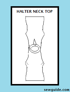 patrón superior de cuello halter